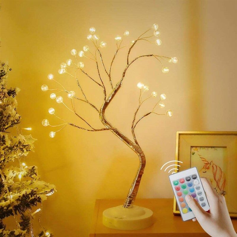 tabletop rgb color changing bonsai tree light 로고