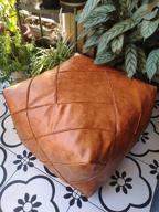 handmade leather moroccan footstool unstuffed logo