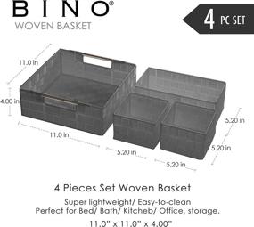 img 3 attached to BINO 4 Piece Storage Basket Organizer