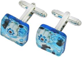 img 3 attached to GlassOfVenice Murano Venetian Classic Cufflinks Men's Accessories in Cuff Links, Shirt Studs & Tie Clips