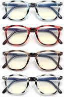 👓 enhance reading comfort with 4-pack blue light blocking reading glasses for men and women logo
