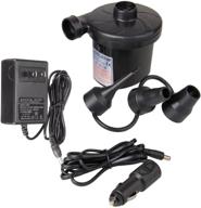 🔌 ipstyle electric air pump for inflatables - portable quick-fill pump with 3 nozzles | perfect inflator/deflator 110v ac/12v dc | ideal for air mattress beds, boats, swimming rings (home car) logo