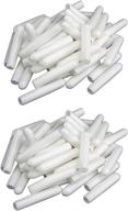 easy repair solution: 200 pcs universal dishwasher rack tine prong cover caps by ppx (1 inch round tips, white) логотип