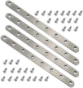 img 4 attached to 🔧 Boeray Stainless Steel Straight Brackets Mending: Durable and Versatile Support Solution