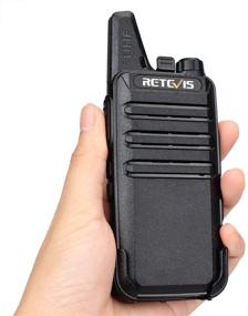 img 1 attached to 📞 Retevis RT22 Rechargeable Long Range Two Way Radios, 2 Way Walkie Talkies with 16 CH VOX & Small Emergency 2 Pin Earpiece Headset - Ideal for School, Retail, Church, Restaurant (Packed in Pairs with 5 Boxes)