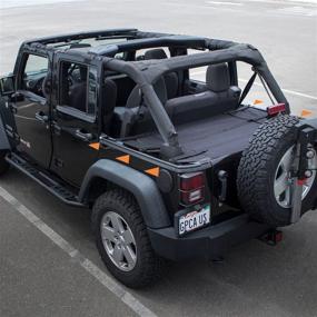 img 3 attached to GPCA Wrangler JK Cargo Cover PRO - Reversible for Wrangler Unlimited 4DR 2007-2018 Models, Compatible with Top On/Topless Sport/Sahara/Rubicon