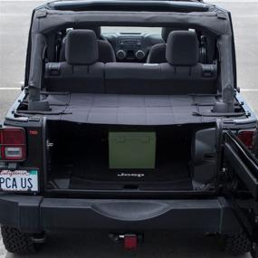 img 1 attached to GPCA Wrangler JK Cargo Cover PRO - Reversible for Wrangler Unlimited 4DR 2007-2018 Models, Compatible with Top On/Topless Sport/Sahara/Rubicon