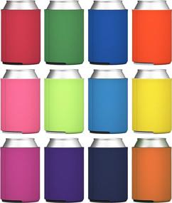 img 4 attached to 🍺 TahoeBay Blank Beer Can Coolers: Personalized Sublimation Sleeves for Weddings, Bachelorette Parties, HTV Projects - Multicolor Bulk Collapsible Foam Soda Cover Coolies