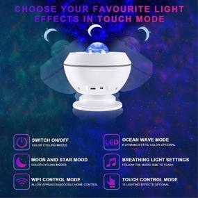 img 3 attached to 🌌 Starry Night: Star Projector with 360° Rotation, Moon, Nebula Cloud & Alexa Voice Control - Perfect for Teen Room Decoration, Kids' Night Light, Parties & Home Decor!