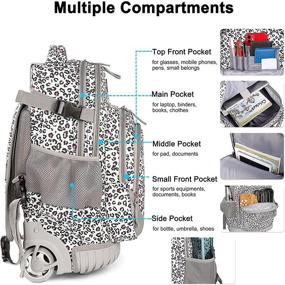 img 2 attached to 🎒 Tilami Multifunctional Rolling Backpack for Students and Kids