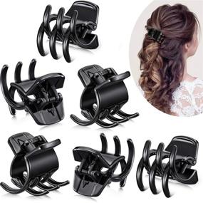 img 4 attached to 💇 12-Pack Medium Hair Claw Clips - 1.3 Inch Hair Styling Accessories for Women and Girls