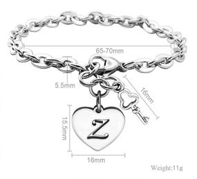 img 1 attached to Initial Bracelets Women Gifts Stainless