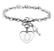 initial bracelets women gifts stainless logo