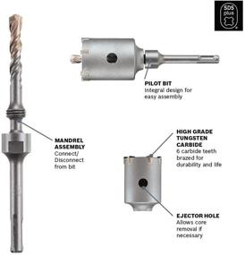 img 3 attached to 🔧 Bosch T3915SC SDS Plus Speedcore Тонкостенное: высокопроизводительное решение для точного сверления