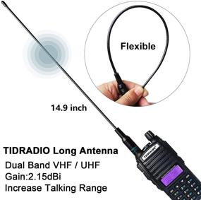 img 1 attached to 📻 TIDRADIO UV-82 ham radio handheld with free programming cable and long antenna - (2Pack, Black)