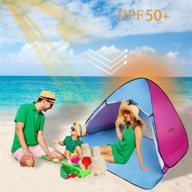 🏖️ instant pop up beach tent - portable anti-uv sun shelter for 3-4 persons - ideal for camping, fishing, park picnic, baby beach activities логотип