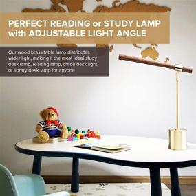 img 2 attached to 💡 Stylish and Functional: Modern Banker Slim Table Lamp with Adjustable LED Light and Steampunk MCM Mid Century Design for Home Library, Bedside Table, and Office Desk