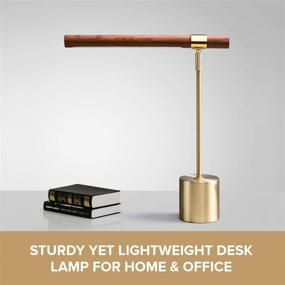 img 1 attached to 💡 Stylish and Functional: Modern Banker Slim Table Lamp with Adjustable LED Light and Steampunk MCM Mid Century Design for Home Library, Bedside Table, and Office Desk