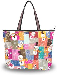 img 4 attached to Winter Wonderland: Snowflake-themed Christmas Handbag and Wallet Sets for Women