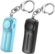 safe personal alarm - 130db self defense keychain alarm with led light emergency safety alarm for women kids elderly (blue&amp logo