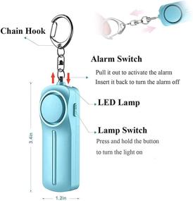 img 1 attached to Safe Personal Alarm - 130DB Self Defense Keychain Alarm With LED Light Emergency Safety Alarm For Women Kids Elderly (Blue&Amp
