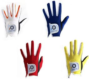 img 4 attached to 🧒 Junior Kids Youth Toddler Golf Gloves Boys Girls Left Right Hand Dura Feel White Blue Red Yellow Golf Glove Extra Value 2 Pack Age 4-11 Years Old