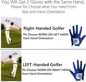 img 3 attached to 🧒 Junior Kids Youth Toddler Golf Gloves Boys Girls Left Right Hand Dura Feel White Blue Red Yellow Golf Glove Extra Value 2 Pack Age 4-11 Years Old