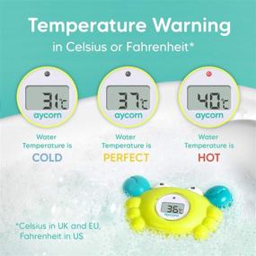 img 3 attached to 🛀 Aycorn Digital Baby Bath Thermometer - Fahrenheit Water Temperature Safety & Room Thermometer with LED Display and Temperature Warning - Infant Baby Bath Toys Floating Toy Thermometer