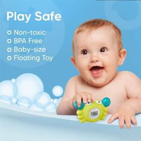 img 2 attached to 🛀 Aycorn Digital Baby Bath Thermometer - Fahrenheit Water Temperature Safety & Room Thermometer with LED Display and Temperature Warning - Infant Baby Bath Toys Floating Toy Thermometer