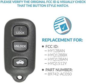 img 1 attached to 🔑 Брелок Keyless2Go вместо ключа Avalon FCC HYQ12BBX HYQ12BAN HYQ1512Y (2 штуки) - Беспрецедентное удобство для вашего автомобиля.