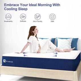 img 1 attached to 🛏️ Avenco Queen Mattress: Cooling Gel Memory Foam Mattress Queen with Plush Cover - 9 Inch, Bed-in-a-Box for Pressure Relief