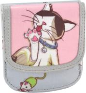 🐱 taxi wallet – cats: a compact vegan front pocket wallet for men & women, ideal for cards, coins, bills, and id logo
