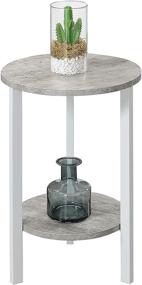 img 3 attached to 🌿 Convenience Concepts Graystone 2-Tier Plant Stand, 24 inches, Faux Birch/White - Enhanced SEO