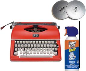 img 4 attached to 📠 SEO-Optimized Bundle: Royal Classic Retro Manual Typewriter (Red) with Extra Ribbons and Max Blow Off (3 Items)