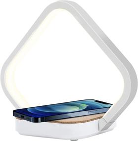 img 4 attached to 🔦 Enhance Bedside Ambiance with LED Desk Lamp Qi Wireless Charger - Touch Control, 3 Lighting Modes, Dimmable Warm Reading Light for Kids, Adults, Home, Dorm & Office