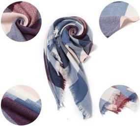 img 1 attached to Cashmere Triangle Blanket Scarfs: Stylish Women's Accessories, Scarves & Wraps