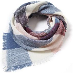 img 3 attached to Cashmere Triangle Blanket Scarfs: Stylish Women's Accessories, Scarves & Wraps