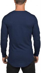 img 2 attached to Longline Bodybuilding Tshirts Reflective Crewneck Men's Clothing