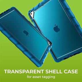 img 1 attached to Gumdrop Cases Apple iPad 8G/7G 10.2 inch (2021) Clear Hideaway Case - Heavy Duty 📱 Rugged Protective Tablet Case for Kids with 360° Silicone and Screen Protector for 10.2 Inch iPad (Teal)