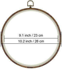 img 3 attached to 🧶 Wool Queen 3-Piece Rug-Punch Embroidery Hoops Set - Premium 10'' 26cm No-Slip Wood Imitation Frame Circle with Display Feature - Perfect for Art Craft, Sewing, and Hanging