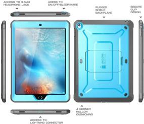 img 3 attached to 🦄 Premium SUPCASE Unicorn Beetle Pro Series Case for iPad 9.7 2018/2017 – Full Body Protection with Screen Protector – Blue