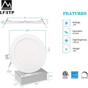 img 3 attached to 💡 LFBTP 6 Inch Ultra-Thin Recessed Lighting: Low Profile Slim Panel Downlight with Junction Box - Illuminate Your Space Efficiently