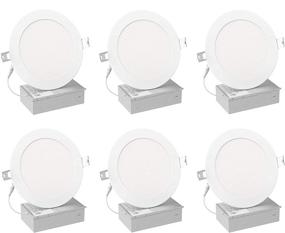 img 4 attached to 💡 LFBTP 6 Inch Ultra-Thin Recessed Lighting: Low Profile Slim Panel Downlight with Junction Box - Illuminate Your Space Efficiently