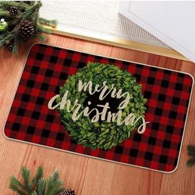 img 1 attached to Artoid Mode Christmas Decorative Low Profile Home Decor for Doormats