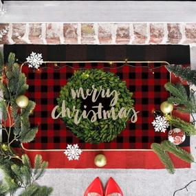 img 3 attached to Artoid Mode Christmas Decorative Low Profile Home Decor for Doormats