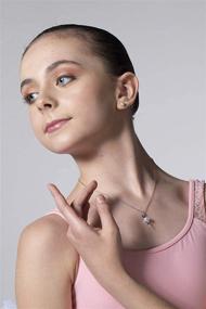 img 1 attached to Italian Enamel Sterling Silver 925 Ballerina Dancer Pendant Necklace for Girls - 16 inch