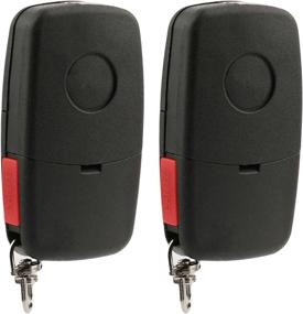 img 2 attached to 🔑 KeylessOption Keyless Entry Remote Fob Flip Key for Audi A4, A6, A8, Quattro - Convenient Car Ignition Solution