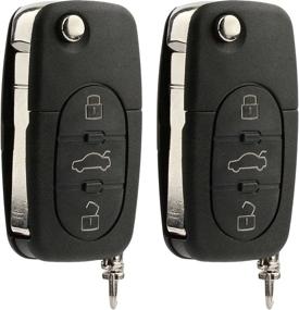 img 3 attached to 🔑 KeylessOption Keyless Entry Remote Fob Flip Key for Audi A4, A6, A8, Quattro - Convenient Car Ignition Solution