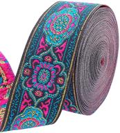 🎀 ph pandahall 7 yard embroidered jacquard ribbon: vintage woven trim fringe for diy clothing accessories, decorations & embellishments logo