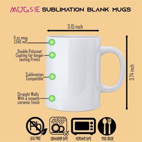 img 2 attached to ☕ Case of 36 Ceramic Coffee Mugs, 11 oz, Sublimation Blank